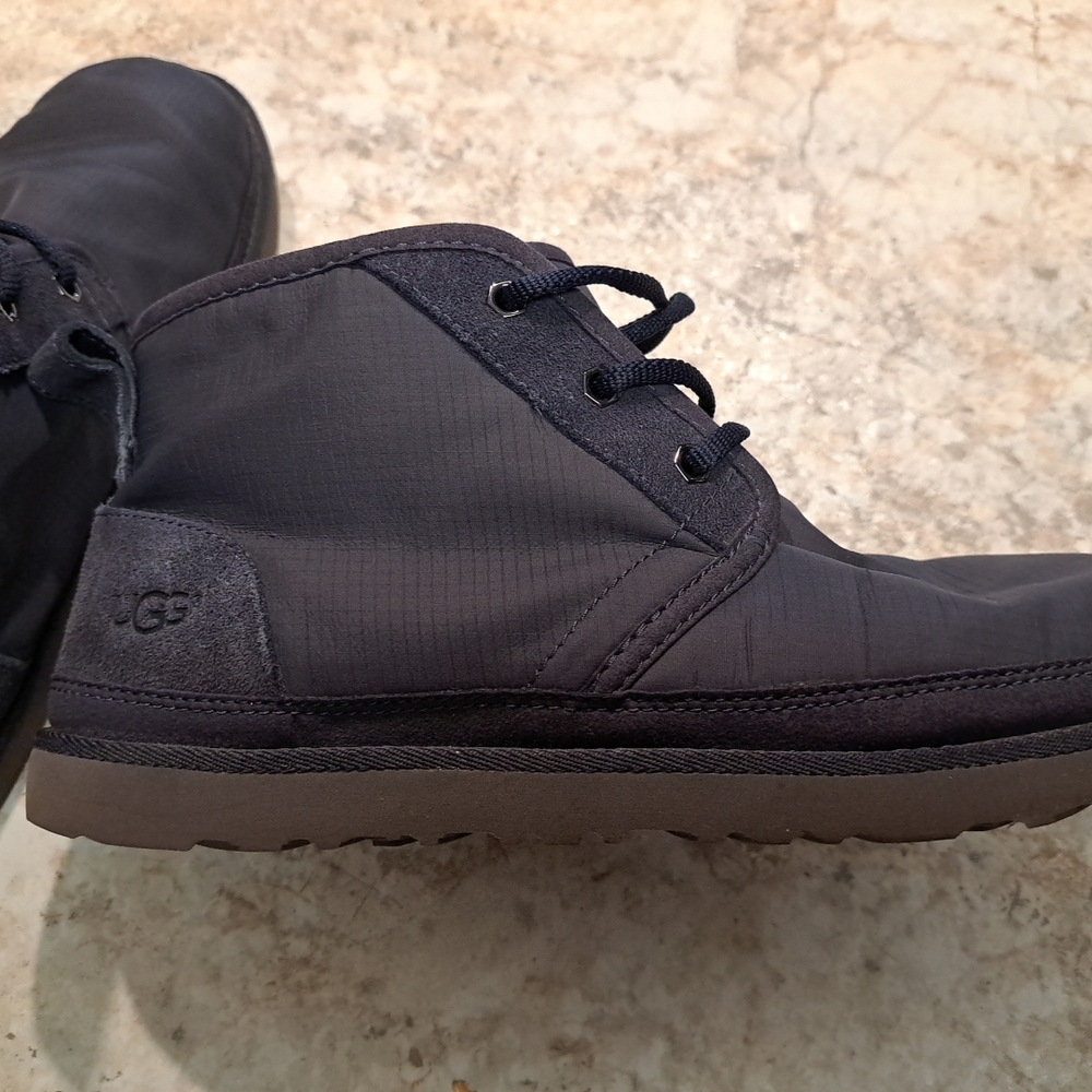 UGG Neumel Canvas Size 10 Dark Navy Chukka Style EUC